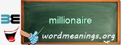 WordMeaning blackboard for millionaire